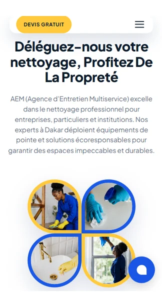 Le site AEM sur téléphone